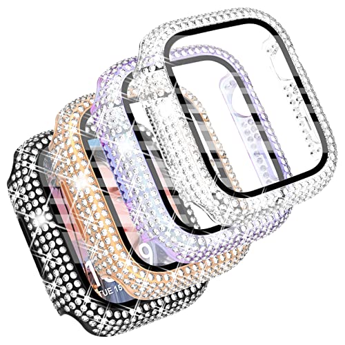 Éviter bris écran Apple Watch 44mm coque or rose et noir