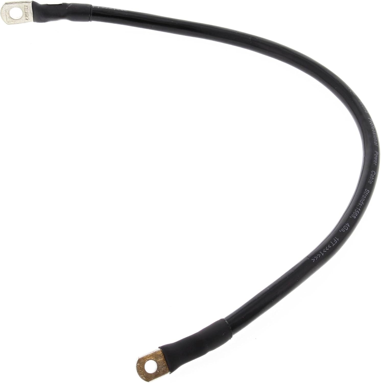 All Balls Universal 19" Black Battery Cable (78-119-1) with Terminals for Motorcycle, Dirt Bike, Powersports, ATV, UTV, Snow, Marine, Automotive, RV, Mower