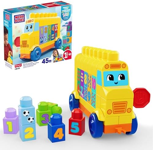 Gift Idea 5: MEGA BLOKS First Builders Build & Count Bus (45 Pieces)