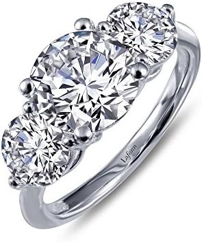 Lafonn Classic Sterling Silver Platinum Plated Lassire Simulated Diamond Ring (2.99 CTTW) - Image 4