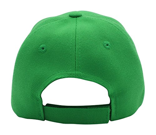 Top Level Baseball Cap Men Women - Classic Adjustable Plain Hat (Kelly Green) #TOP2