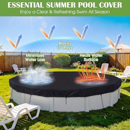 Cobertor redondo para piscina 18ft resistente e impermeable miniatura 4