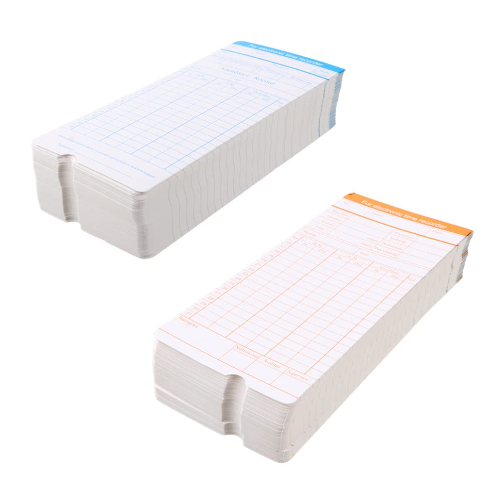 NUOBESTY Monthly Time Clock Cards Timecards Attendance Payroll Recorders for Company Staff Factory Office 200 Sheets