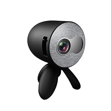 YG220 LED Projector Portable HD 1080P LED Projector with Built-in Speaker Multiple Ports for Office Home Theater Black EU Plug