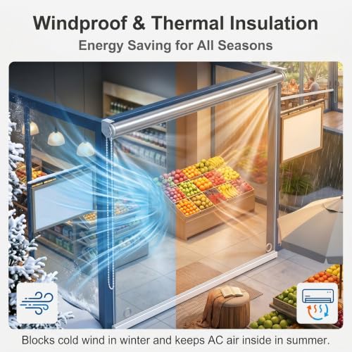 Store enrouleur PVC transparent 75x140 cm pour pergola