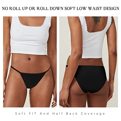 Image of LEVAO Women's Bikini Panties Cotton Underwear Plus Size High Cut String Ladies Cheeky Multipack S-2XL