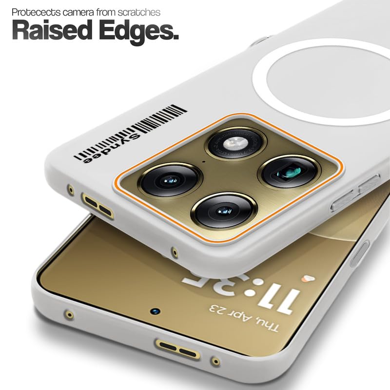 Image of Mr. Case Back Cover for Motorola Signature Sleek Frosted Translucent Back with Wireless Charging Support | Anti-Scratch Shockproof Phone Case - White