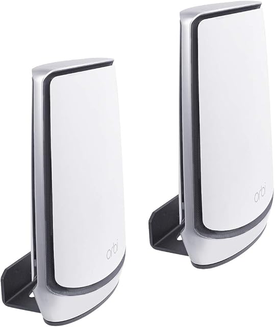 TIUIHU Wall Mount Holder for Orbi Tri-Band Mesh WiFi 6 Router(RBS850)(RBK852)(RBK853)/(RBS750)(RBS751)(RBK752)(RBK753)/(AX4200)(AX5700)(AX6000), Bracket Hanger Stand Holder for Orbi Ultra (2PACK)