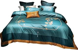 FEER Embroidery Bedding 120 Count Cotton Home Textile Cotton Four-piece Bedding Blue