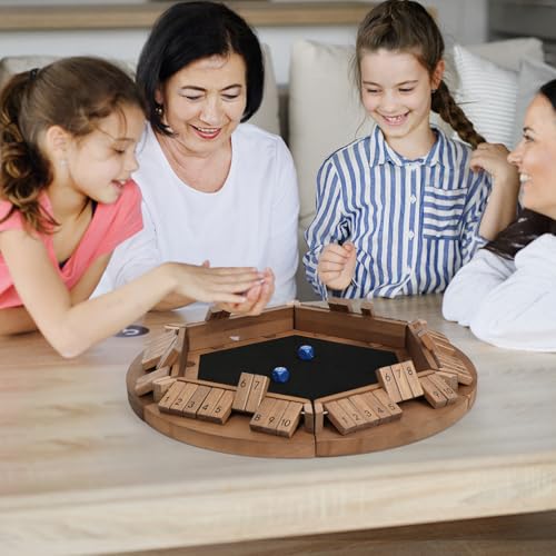 Shut The Box Juego de Mesa de Madera para 1-6 Jugadores miniatura 6