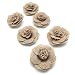 6pcs Hessian Burlap Small Flowers Rustic Wedding Craft Making Decor 4.5CM