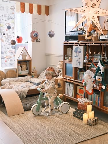 4 in 1 Toddler Tricycle with Adjustable Push Handle for 1 4 Year OldBirthday Gift and Toy for Boys and Girls Removable Pedals Balance BikeScooter Beige