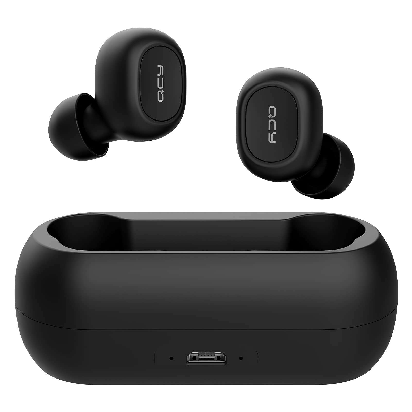 QCY T1 Bluetooth 5.0 完全ワイヤレスイヤホン 自動ペアリング 自動ON/OFF 両耳通話 Hi-Fi 全指向性 マイク搭載 《メーカー1年保証》 ノイズキャンセリング TWS IPX4 防水 防汗 ブルートゥース イヤホン iPhone Android 対応 左右分離型 イヤホン bluetooth ヘッドホン 両耳 片耳 対応 Siri対応 ハンズフリー 通話 ブラック QCY-T1BK〔量販パッケージ版〕