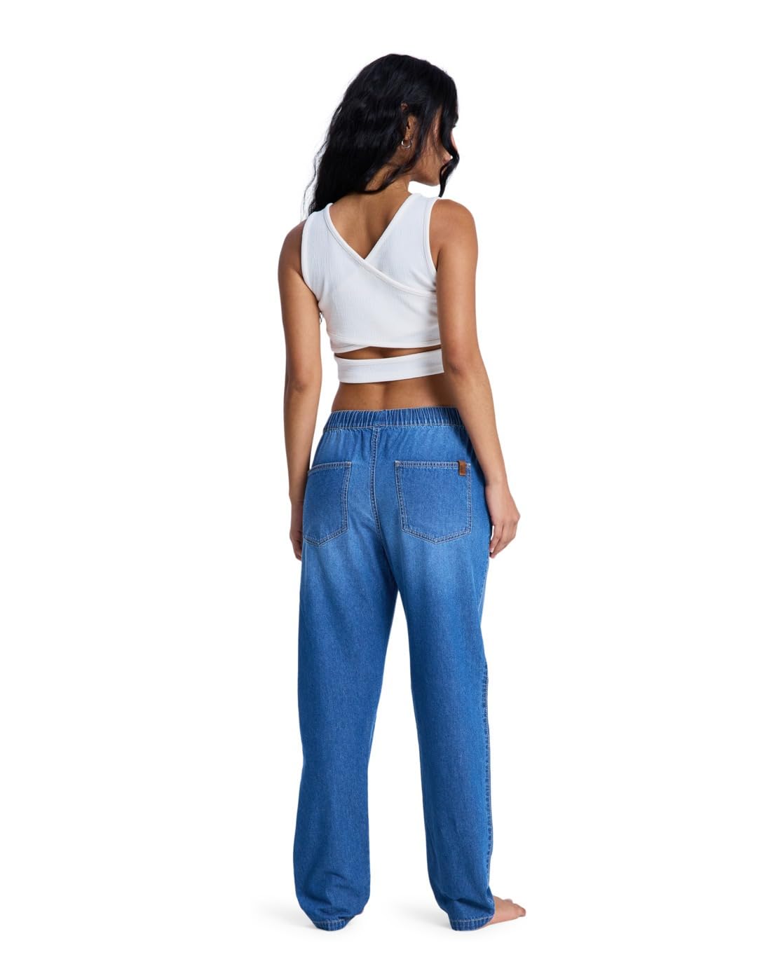 Roxy Slow Swell J Pant Bmtw - Vaquero Elástico De Corte Relajado Mujer