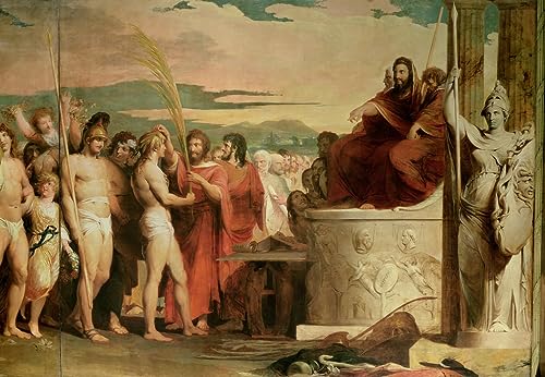 Tableau Couronnant les vainqueurs à Olympie pour rompre la monotonie des murs blancs