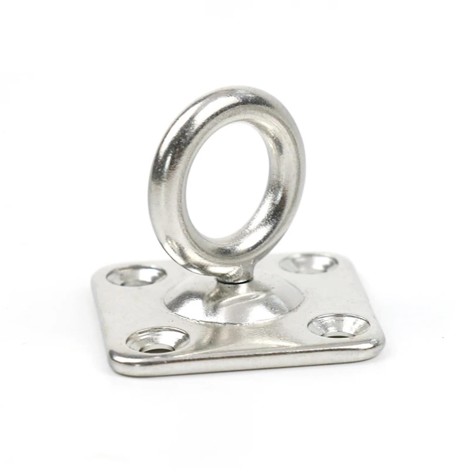 LAJHDCG Stainless Steel 304 Fixed Pad Eye Plate Deck Door Buckle Staple Ring Wall Hook U-Shaped Ceiling Mount Hanger(360 Rotate,5mm)