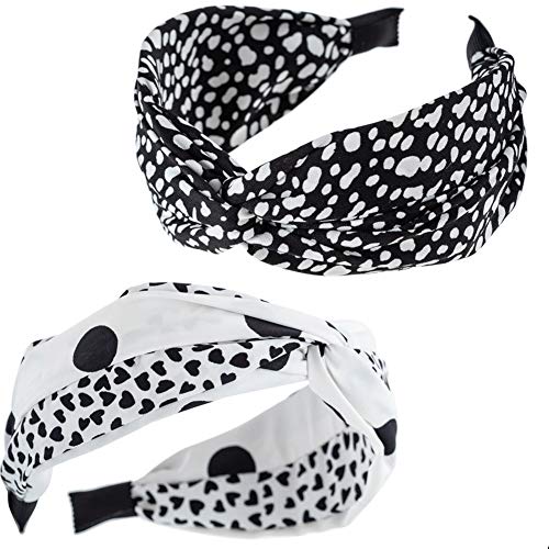 GUNIANG Knot Wide Headbands for Women Girls, Boho Dot Head Bands for Women's Hair Accessories Headband Hairband Band Bow