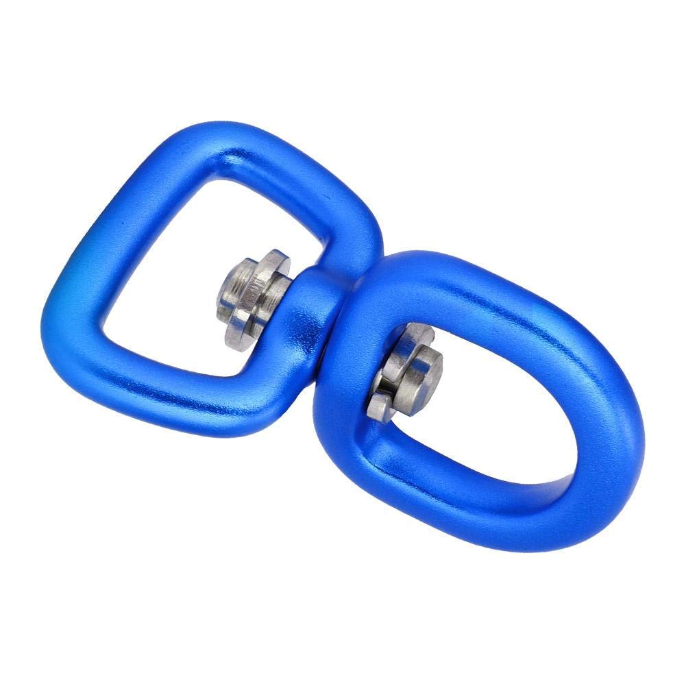 Anillo Giratorio 3 Colores Aleación de Aluminio Llavero Hebilla para Escalada en Roca Montañismo (Dark Blue)