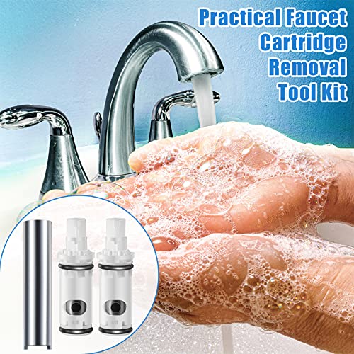 Enhon 3 Pcs Faucet Cartridge Replacement Kit Compatible With Moen 1224 1224B Cartridge Retainer Removal Tool/Moen 14272 For Double Handle Tub Shower, Faucet Cartridge Bathtub Valve Repair #TOP6