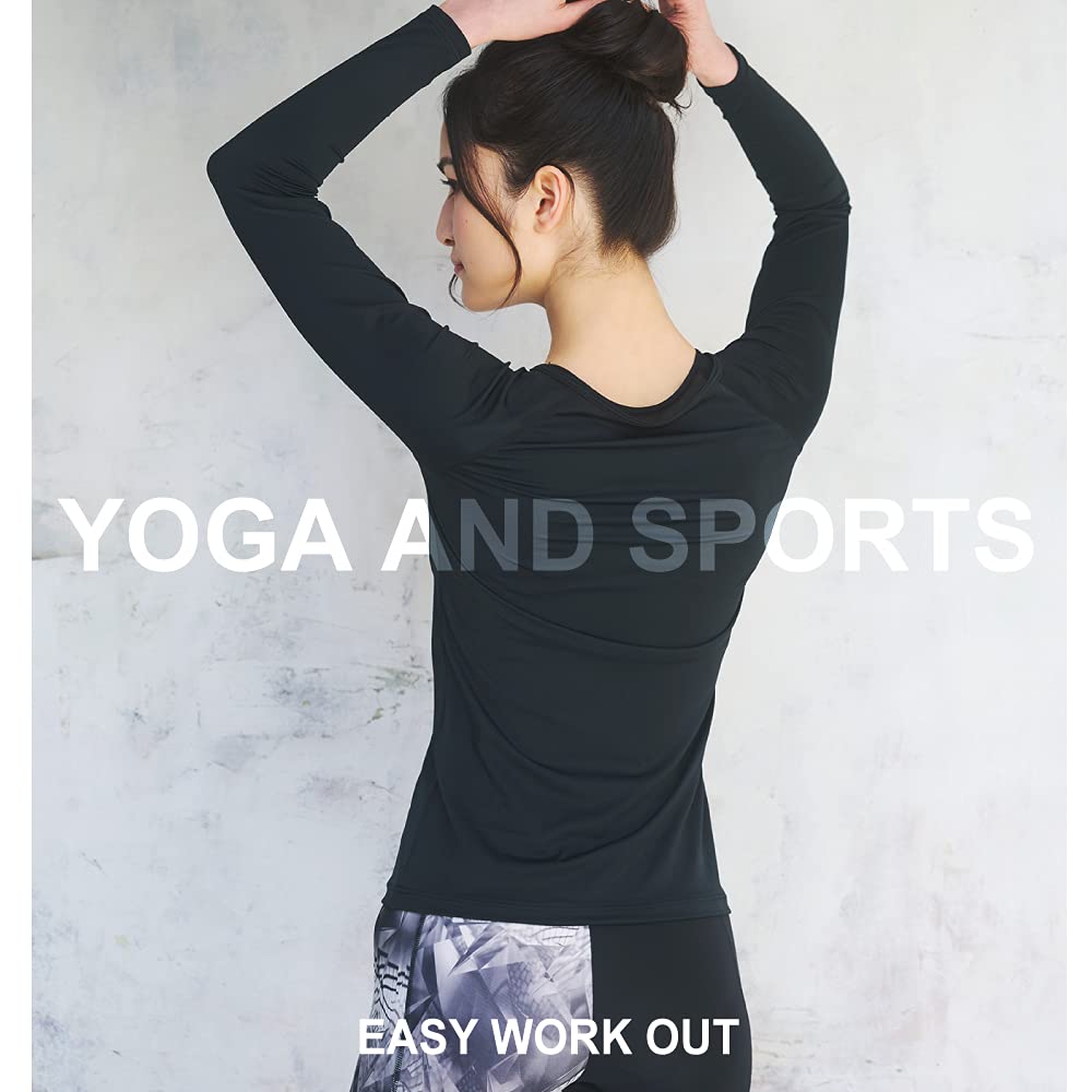 [グラモア] スポーツ インナー YOGA by glamore ハイネック長袖…