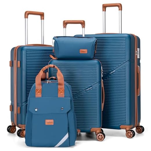 How to download luggage tags royal caribbean 5-Piece Hard Case Luggage Set