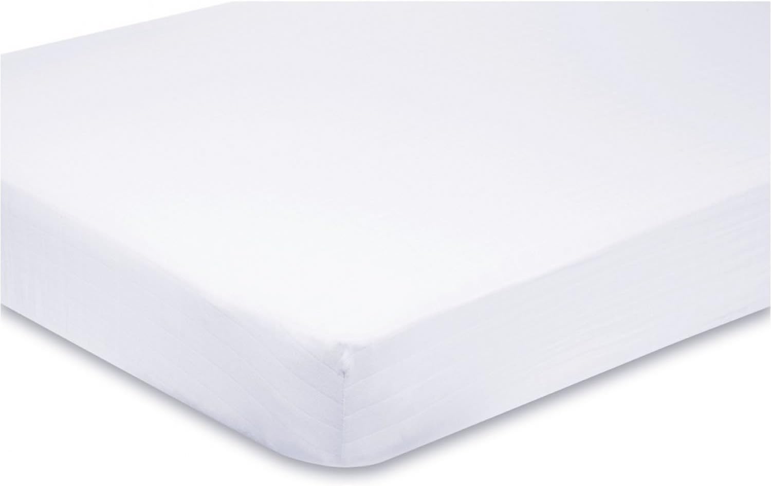 For-Your-Little-One Cot Bed Fitted Sheets 140 x 70 Cotton Jersey | Hypoallergenic Toddler Bed Sheet Fully Elasticated Skirt Breathable Easy Care | Junior Bed sheets (Pack Of 2, White)