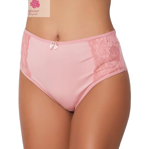 Kit 05 Calçolas Conforto cintura alta lateral redutora Modelagem grande Calcinha Cós alto Rendada Lingerie Feminina