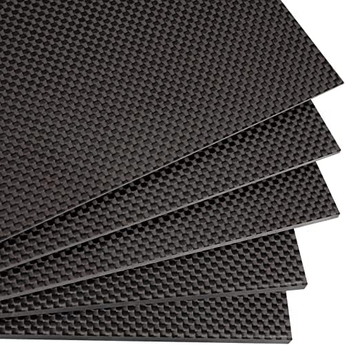 FANCYWING400X500X6.0MM Carbon Fiber Sheet 100% 3K Carbon Fiber Laminate Plate Plain Weave Panel Sheet 6.0MM Thickness(Glossy Surface)