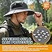 EINSKEY Men's Waterproof Sun Hat, Outdoor Sun Protection Bucket Safari Cap For Safari Fishing Hunting Dark Gray One Size