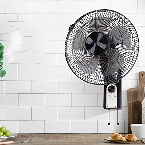 Ventilador de piso, ventilador de pared industrial de 14'', potente ventilador de pared oscilante con enfriamiento, 3 controles de velocidad, para casa, oficina, garaje