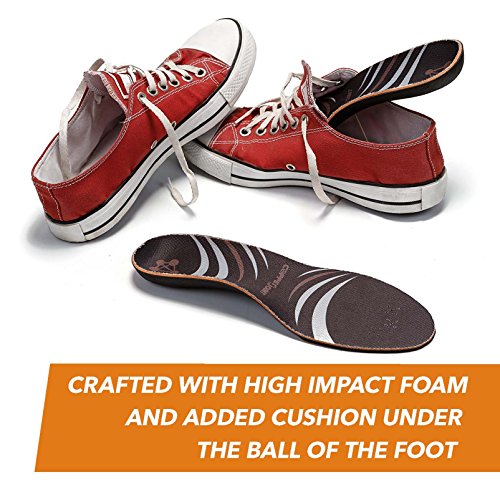 CopperJoint Orthotic Insoles - Copper-Infused Moisture Wicking Shoe Inserts, Offer Firm Arch Support and Help Relieve Foot Soreness - Pair (Medium) - Thumbnail 4