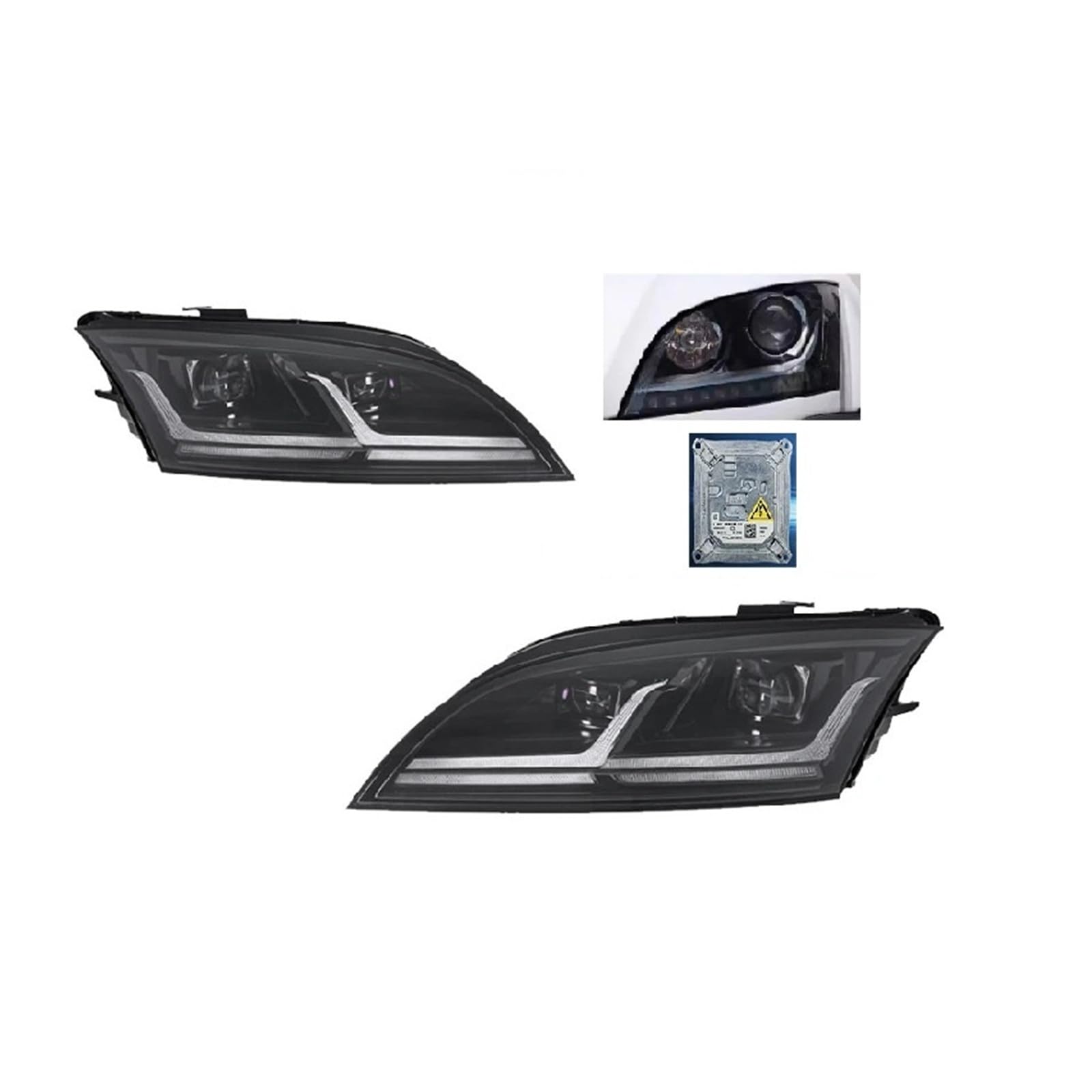 Pasuje do Au//di TT 06-14 w nowym stylu pełna dioda LED DRL reflektor samochodowy montaż sygnału akcesoria samochodowe zmodyfikowana lampa gorąca stylizacja reflektory LED(Original no AFS)