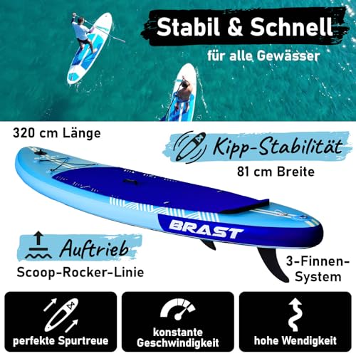 Brast SUP Board mit integrierter LED-Beleuchtung Aufblasbares Stand Up Paddling Board