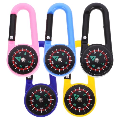 Juego de 10 brújulas carabiner acrílicas para exterior miniatura 1