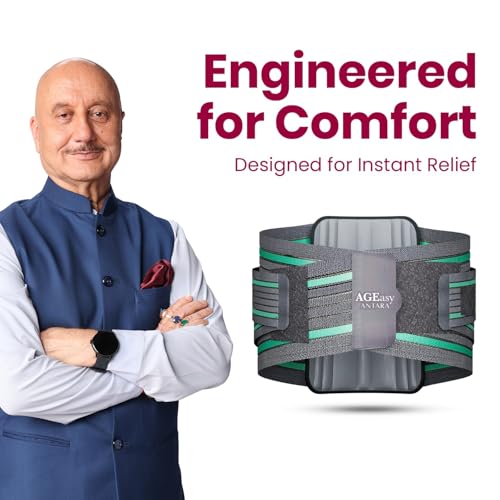 Image of AGEasy (Max Group Comfort Contoured LS Waist Belt | Lumbar Support Belt for Back Pain Relief & Posture Correction | Back Support Belt with Gel Padding for Men & Women