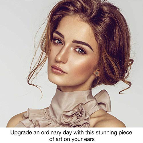 Bohemian Hibiscus Flower Earrings For A Perfect & Delicate Woman Or Wife, Never Rust 925 Sterling Silver And Marcasite Hypoallergenic Studs For Christmas,Holiday Gifts For Girls And Womens #TOP4