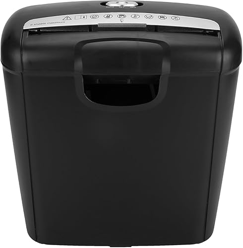 Papel cortado en tiras de 6 hojas, trituradoras de oficina para el hogar, máquina de papel comercial de microcorte, tarjeta de crédito portátil con