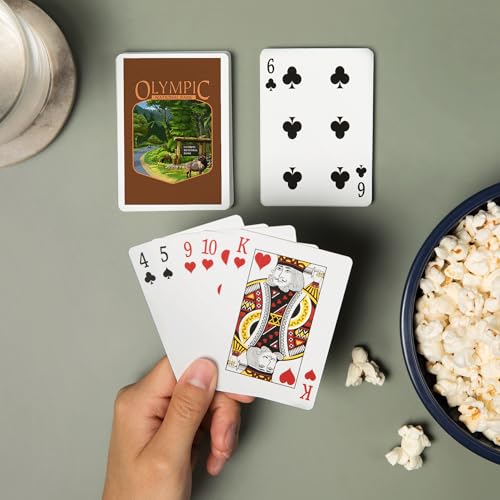 Naipes de poker Lantern Press Olympic National Park, 52 cartas miniatura 2