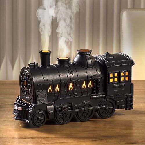 Christmas Train Humidifier with Essential Oil Diffuser,300ML Vintage Steam Train