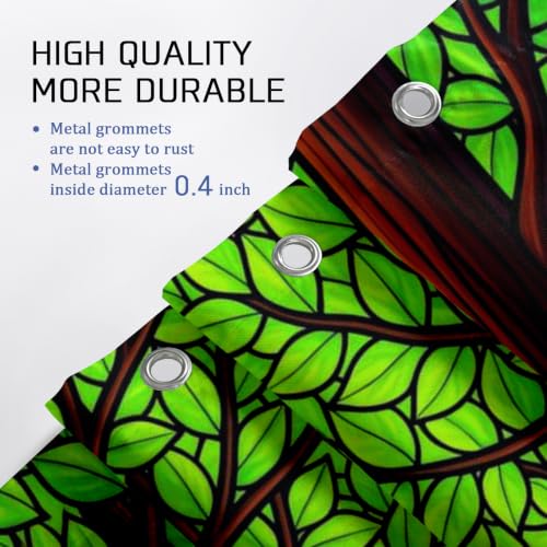 Rideau de douche en polyester imperméable motif feuilles d'été 183x183