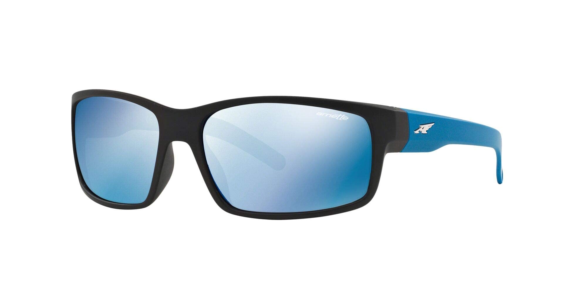 An4202 Fastball Gafas de sol rectangulares, Negro caucho 2