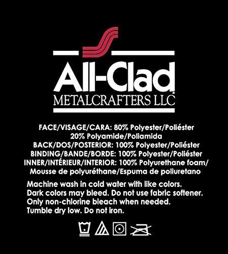 2 pack All-Clad Silicone Oven Mitts: Heat Resistant up to 500 Degrees - 100% Cotton & Silicone, 14x7 Oven Mitt for Kitchen and Barbecue, 2-Pack, Black