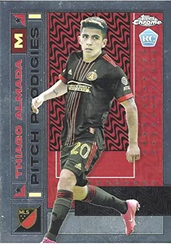 2022 Topps Chrome Thiago Almada #125- Pitch Prodigies- Rc Rookie Mls Soccer Trading Card- Atlanta United - Shipped In Protective Screwdown Holder. #TOP25