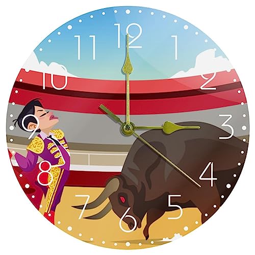 Horloge murale acrylique pour cuisine et chambre à coucher calme