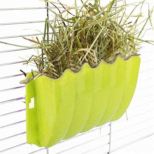 Rabbit Feeder Hanging Hay Lettuce Grass Manger Rack Accessories Environmental Home Safe Pet Portable (Yellow)