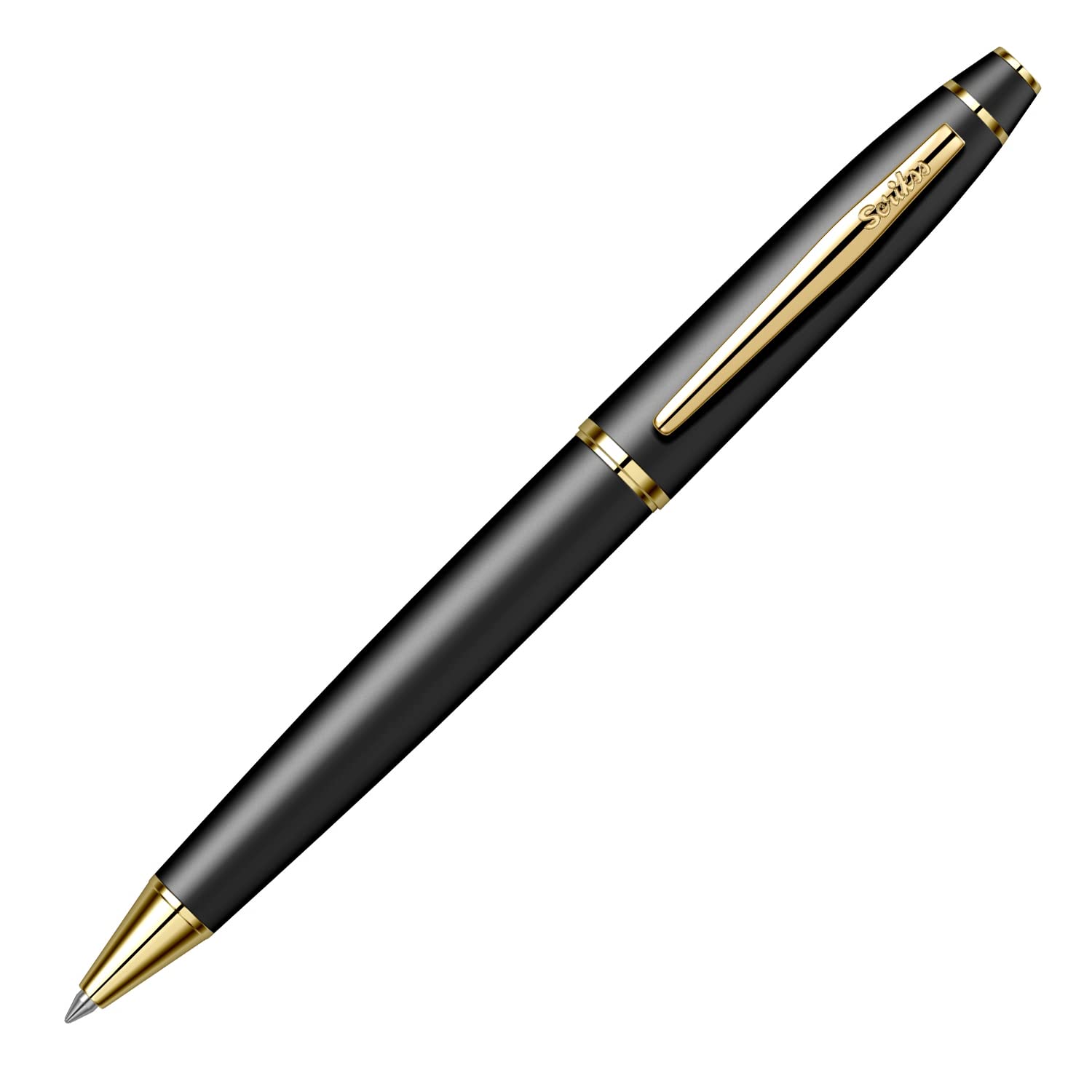 Scrikss Noble 35 Tükenmez Kalem Mat Siyah Altın