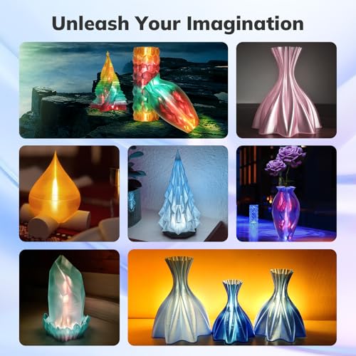 Image of AMOLEN Transparent PLA Filament Blue Purple, Translucent PLA 3D Printer Filament 1.75mm ±0.02mm, NO-Tangle & Low Warping, Dimensional Accuracy + /- 0.02 mm, Fits Most FDM 3D Printers