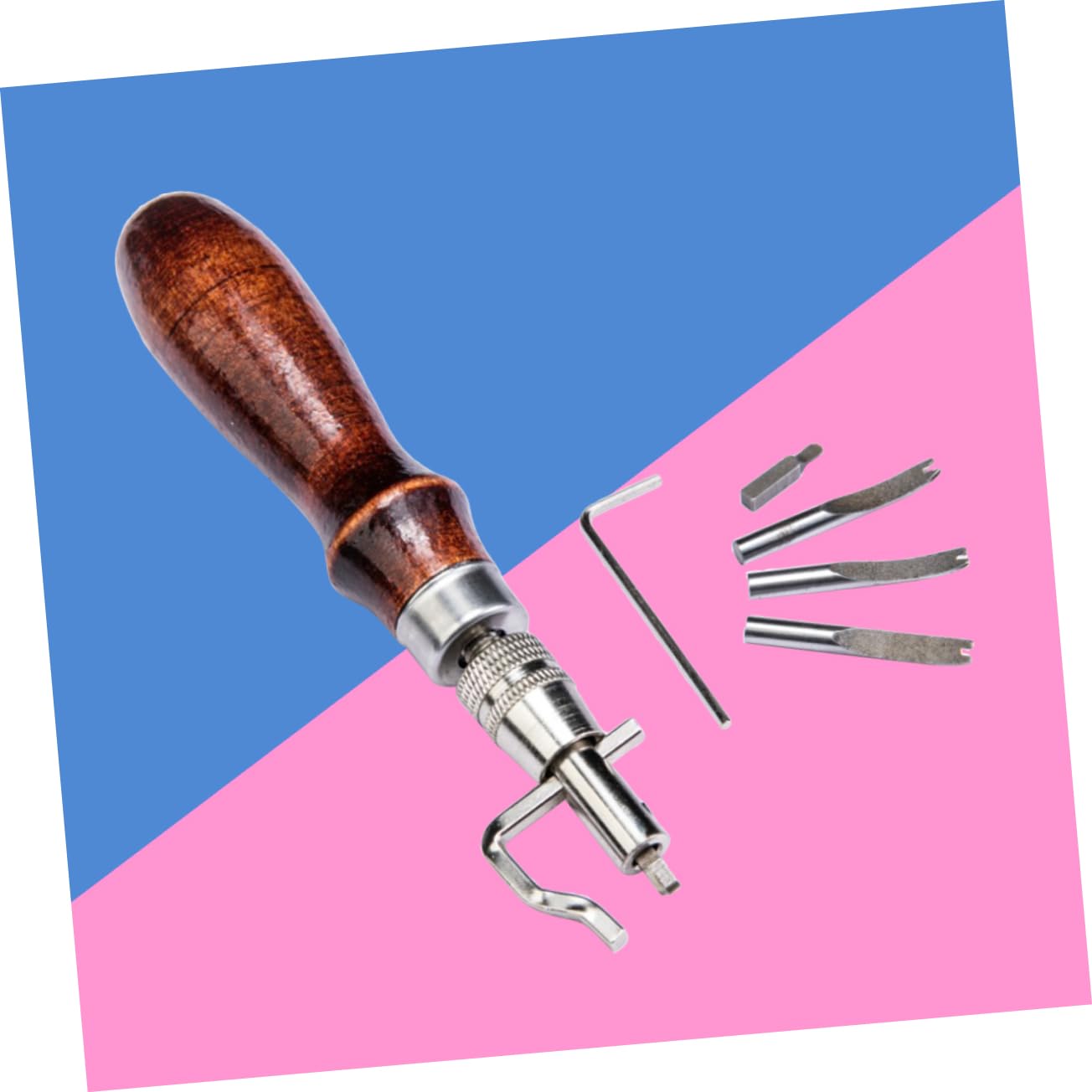 SHINEOFI 21pezzi Attrezzi Per Lavorazione Della Pelle Kit Professionale Con Smussatore e Scanalatore Per Cucitura Cuoio Per Borse Portafogli e Accessori Artigianali