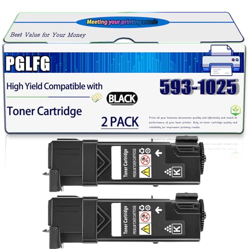 Image of KYTGV Compatible for Dell 593-10258 593-10259 593-10261 593-10260 Toner Cartridge Work for 1320 1320c 1320cn Printers, High Yield 2000 Pages, with Chip (2 Pack Black)