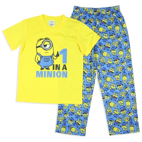 Minions Boys' Pajamas One In A Minion Sleep Shirt and Pant 2 Piece Sleep Set2